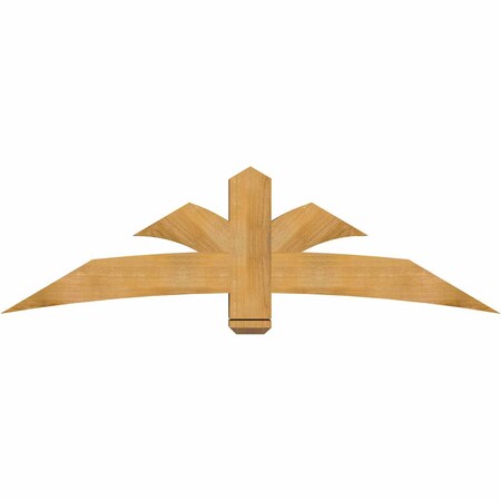 Ekena Millwork Davenport Rough Sawn Timber Gable Bracket, Western Red Cedar, 72"W x 21"H x 6"D x 6"F, 7/12 Pitch GBW072X21X0606DAV00RWR